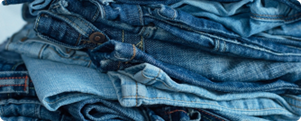 Stacked denim garments